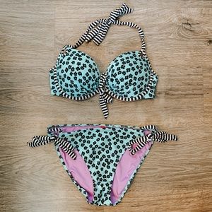 Floral push up bikini